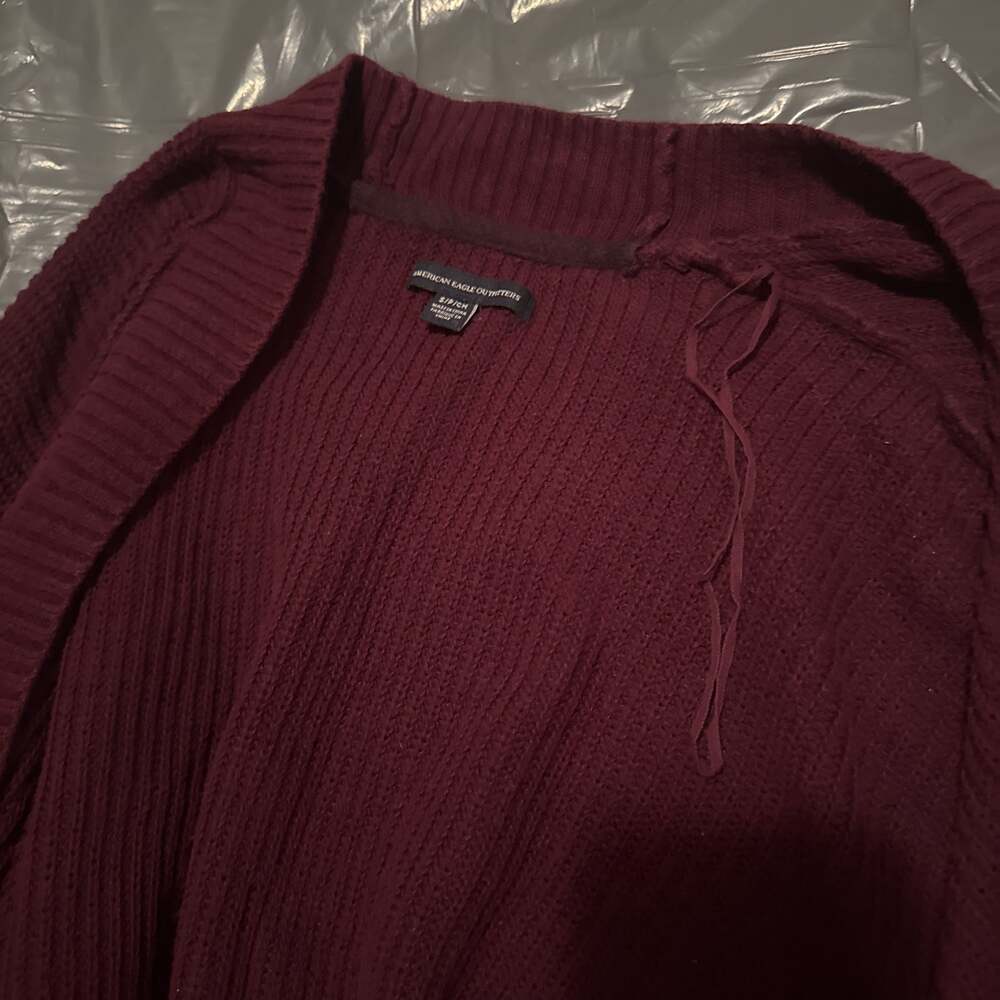American Eagle‎ Outfitters Women's Knit Cardigan, Burgundy, Size S
